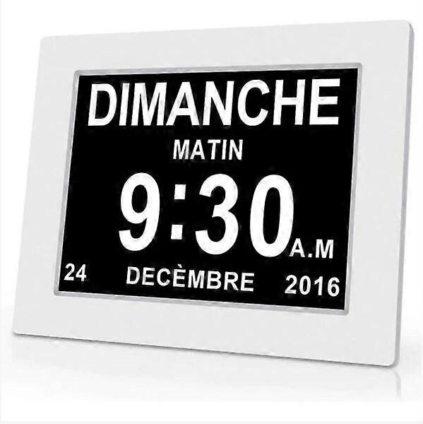 7-inch high-definition LCD clock, 300 lumens brightness, large screen clearly visible
