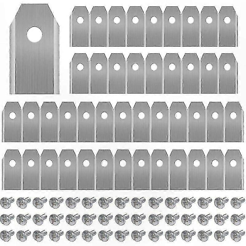 Titanium Replacement Blades for Robotic Lawn Mowers - 45 Pack Universal Fit for Husqvarna, Automower, Yardforce, Gardena Models