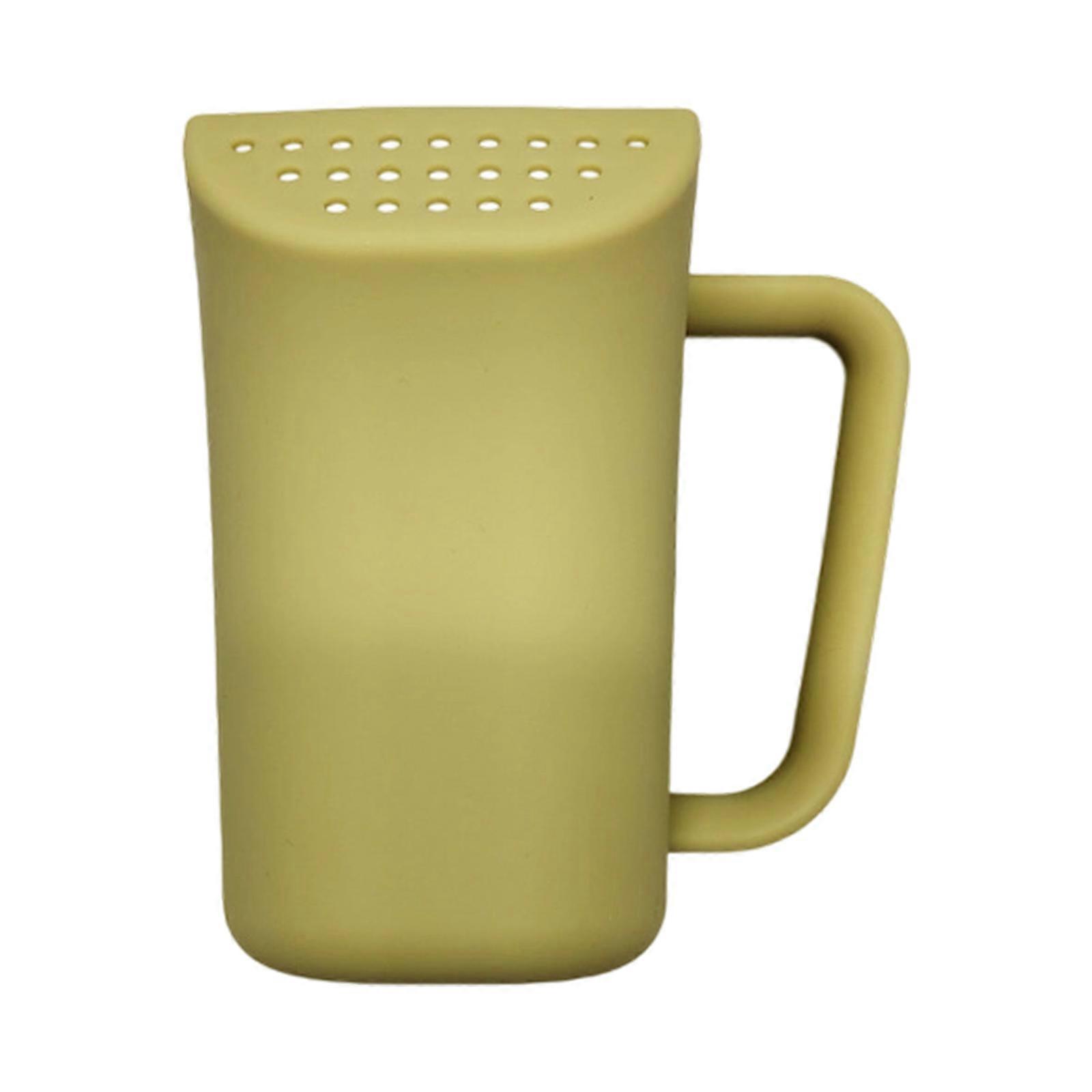 Soft Contoured Baby Shampoo Cup With Secure Grip Handle Comfortable Washing Solution For Newborns Bath Essential  Yellow