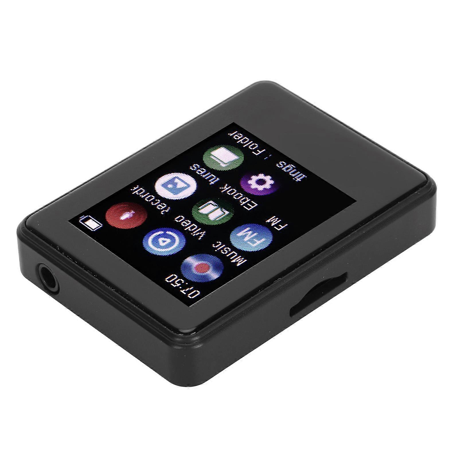 Bluetooth 5.0 MP3 Player 16GB 1.77" Touch Screen Black Compact
