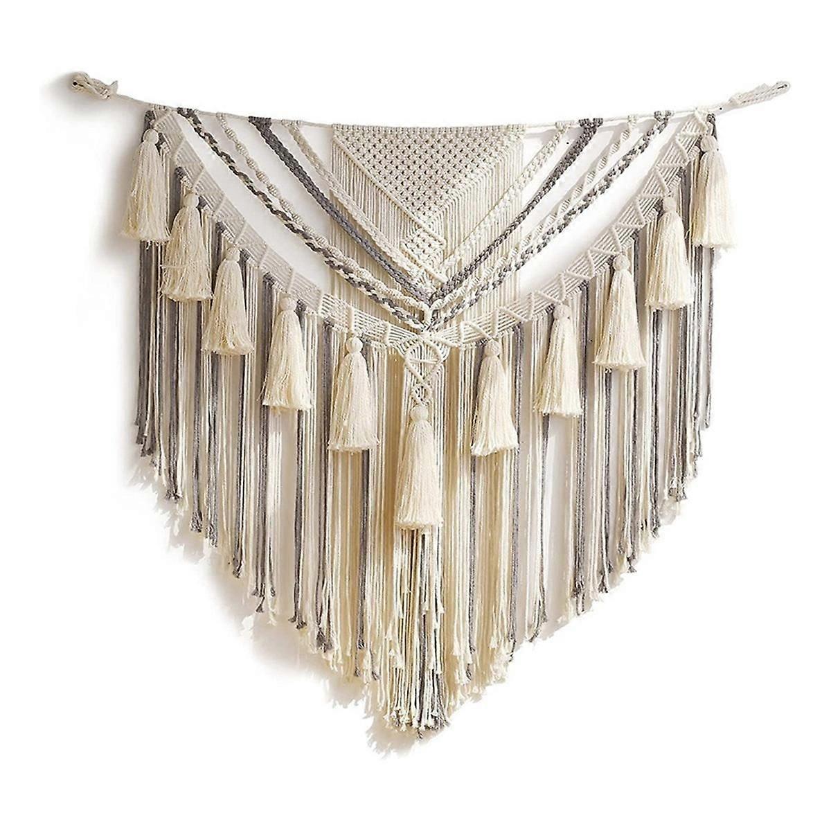 Macrame Wall Hanging, Large Macrame Tapestry Wall Art, Boho Woven Yarn Tapestry, Above Bed Wall Dec