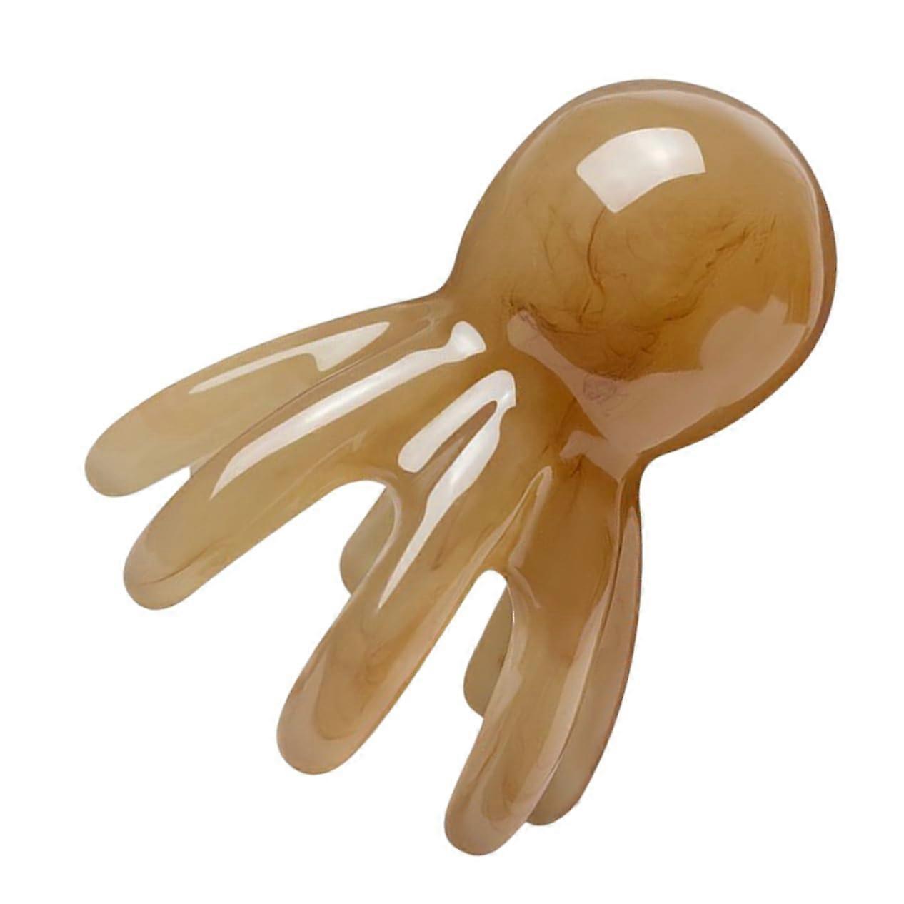 Jade Octopus Comb Scalp Brush Massager For Detangle Dry Scalp Gua Sha Comb Head Scratcher For Hair Care