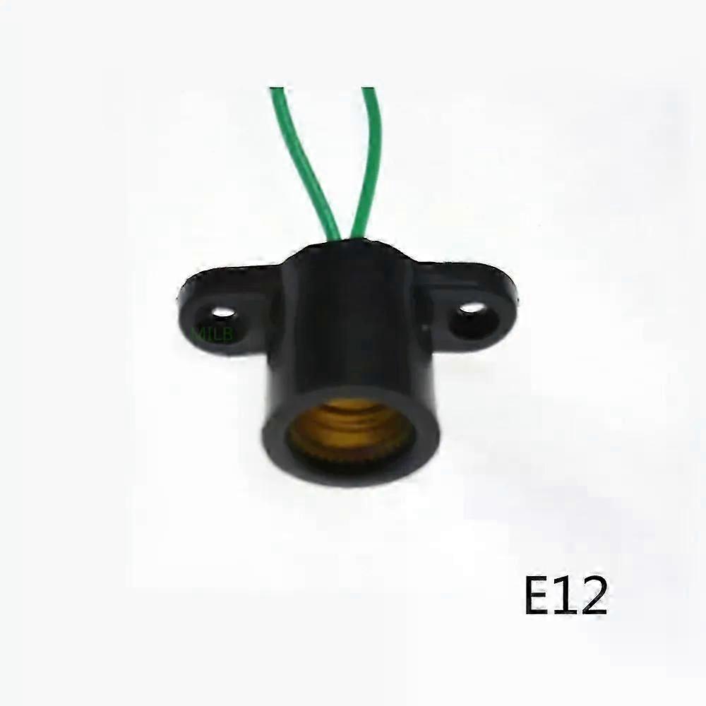 E12 base E12 Lamp holder E12 lamp base with wire with mounting holes E12 holder