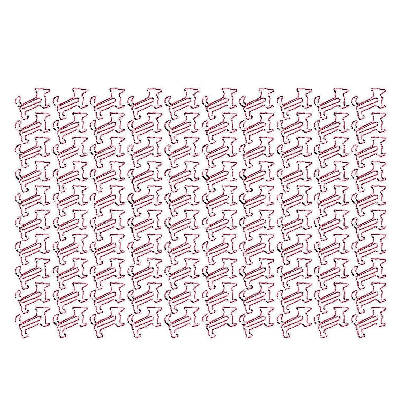 2025 Latest Model 100pcs Dog Shape Paper Clips Creatively Cute Plated Metal