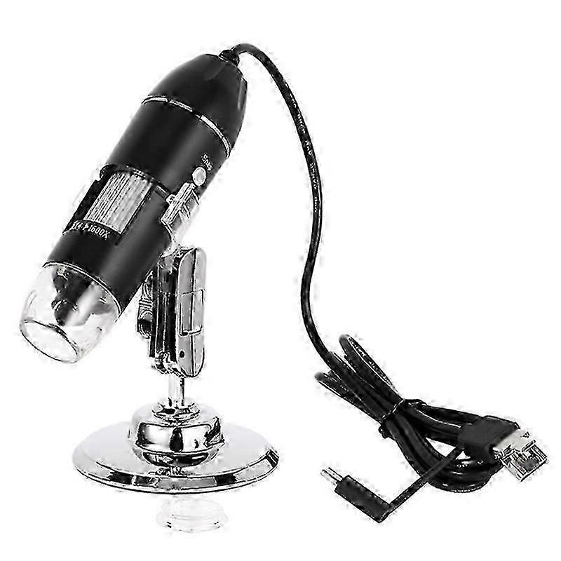 Caméra de microscope numérique 1600X Microscope électrique portable USB 3In1 compatible avec Loupe LED de soudure compatible avec Ce