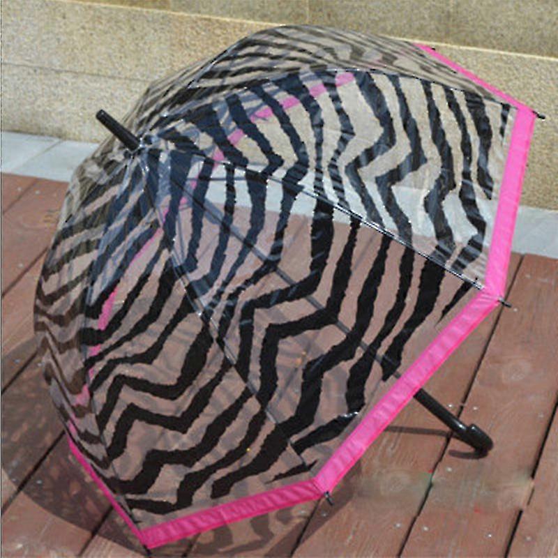 Transparent Little Beard Long Handle Umbrella Super Light Cartoon Lace Apollo Umbrella 3D 8 Bone Semi-Automatic Umbrellas 2025