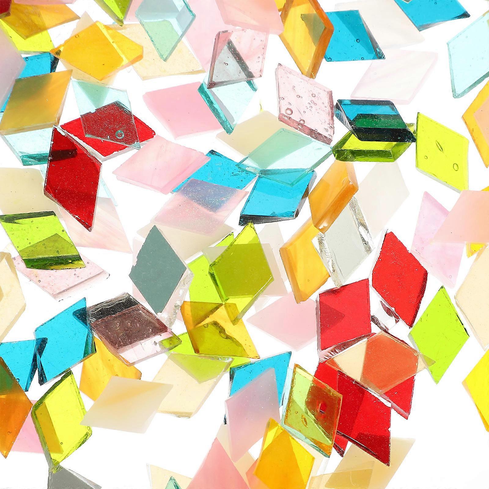 Tiles for Crafts Decorative Mosaic Tiles for Decor 4Pcs 1 Bag Mixed Colors