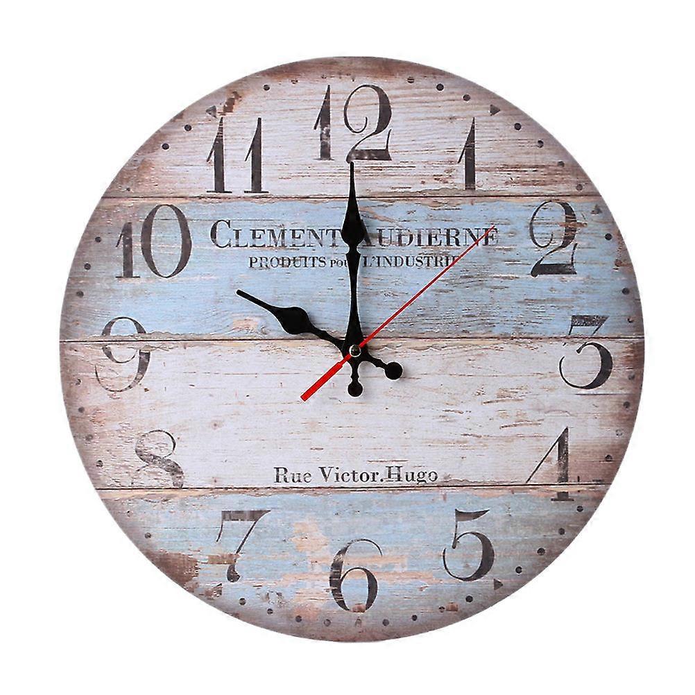 Decorative Hanging Wall Clock Round Wooden Clock for Home