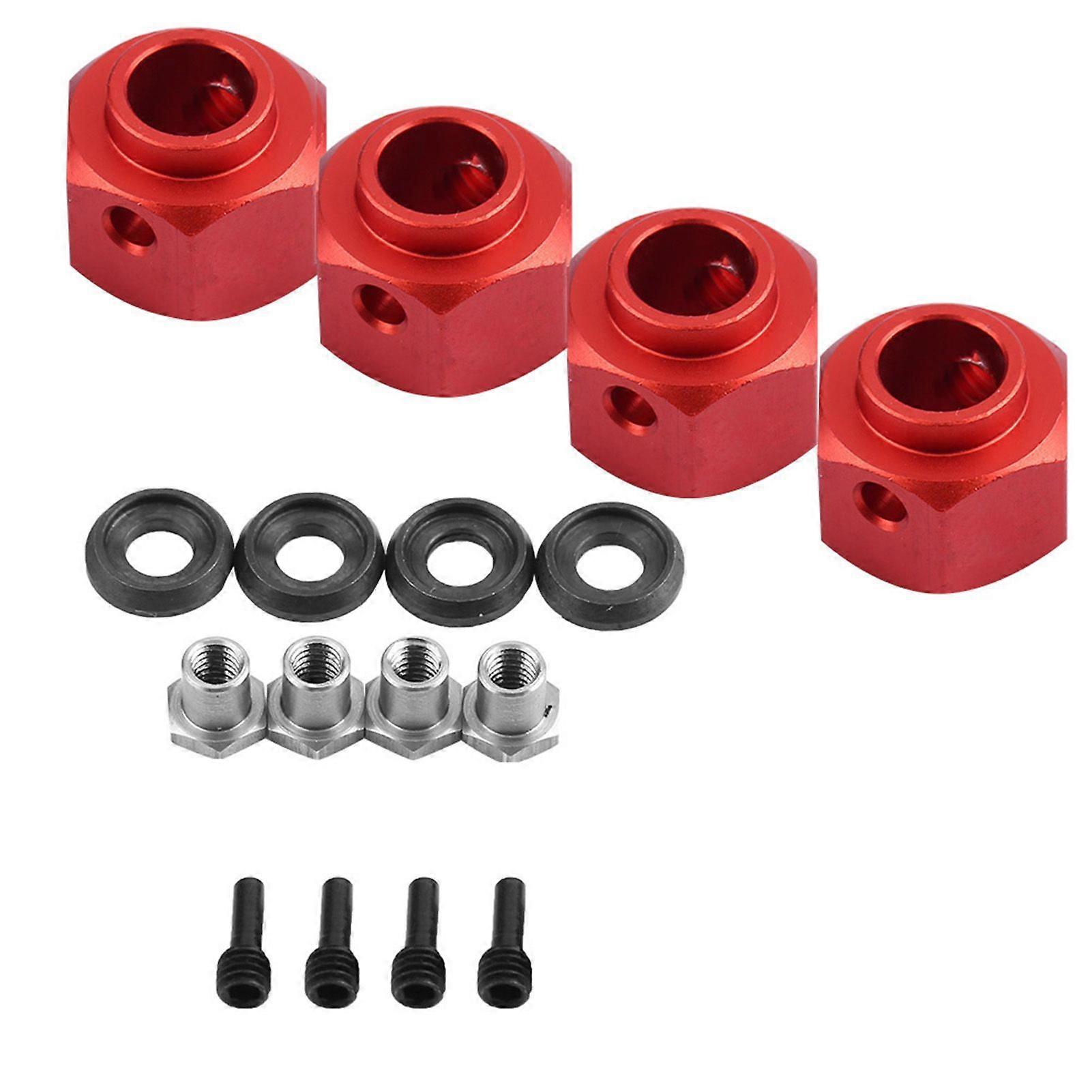 RC Car Wheels Widen Adapter 9mm Widening Set for TRAXXAS TRX-4 D90 SCX10 1/10 Car (Red)