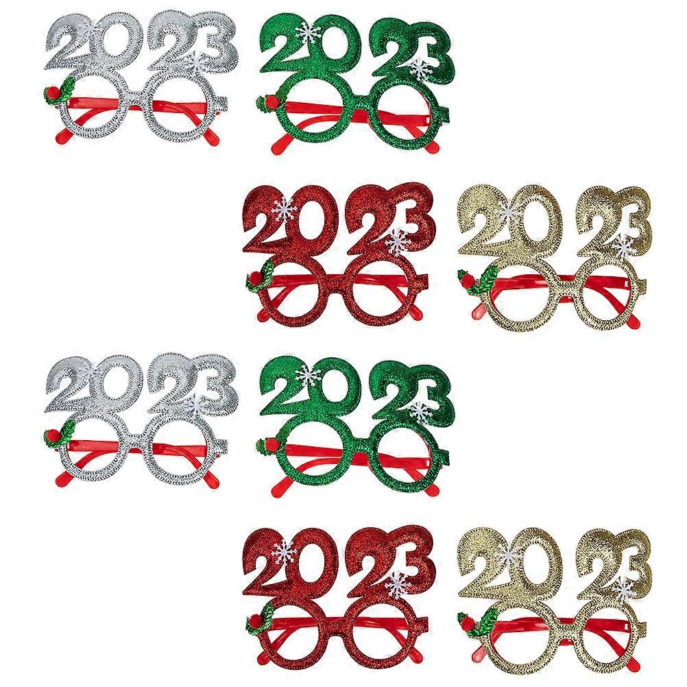 New Year Photo Props Glasses Frames for Party Decoration 16Pcs