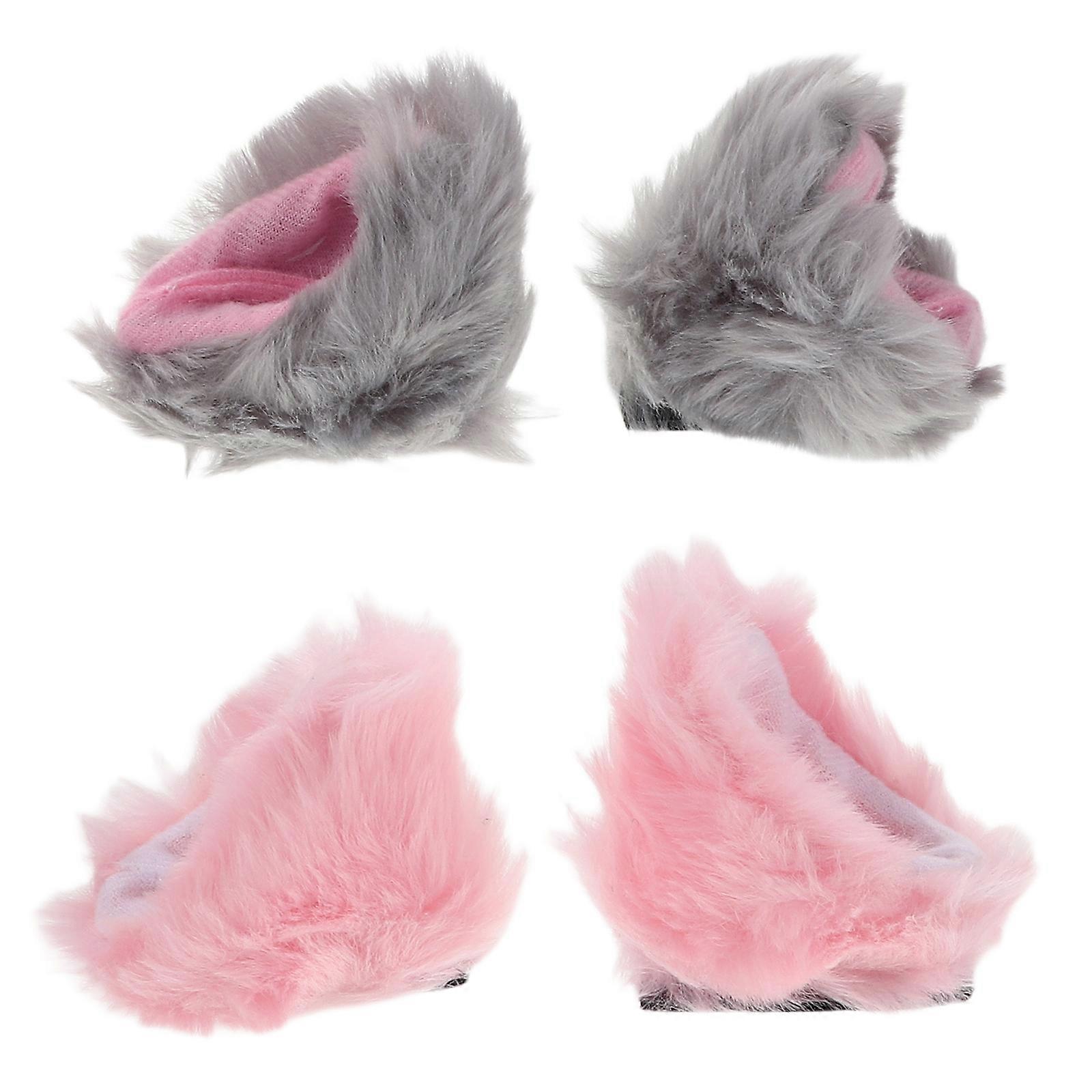 Cat Ears Decoration Motorcycle Accessories 4Pairs Plush