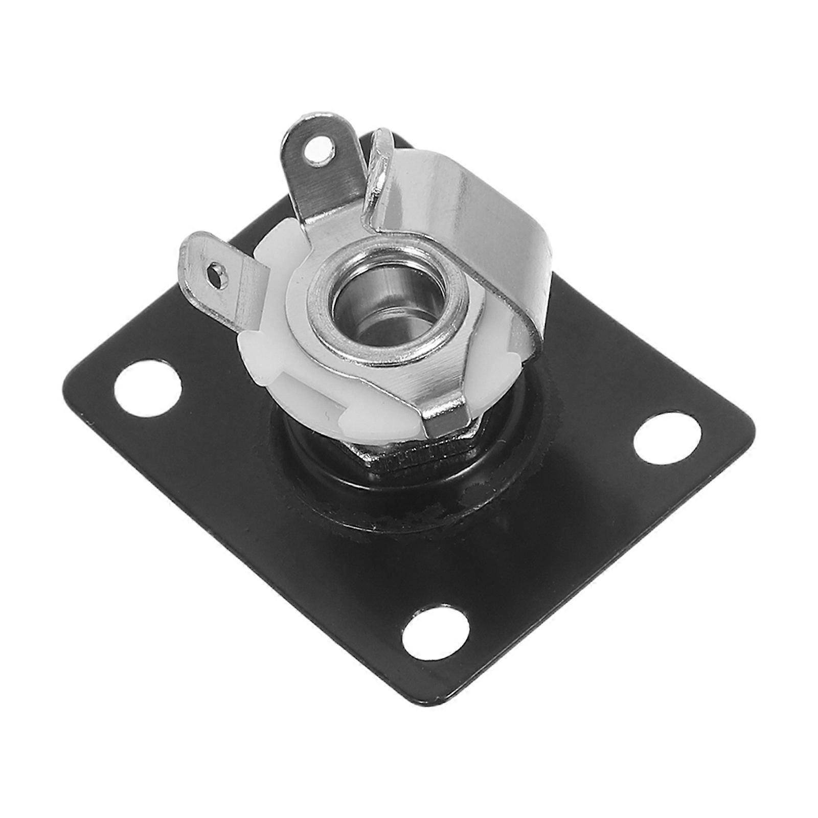 Black Guitar Input Jack Plate for Guitar Use with 1 Piece and Screws