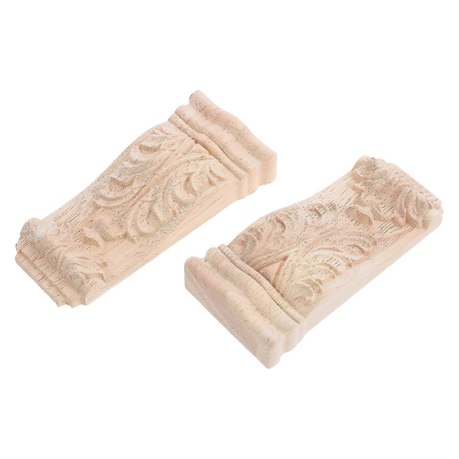 Wood Carved Corbels for Doorway European Style 8Pcs Decorative Wood Appliques