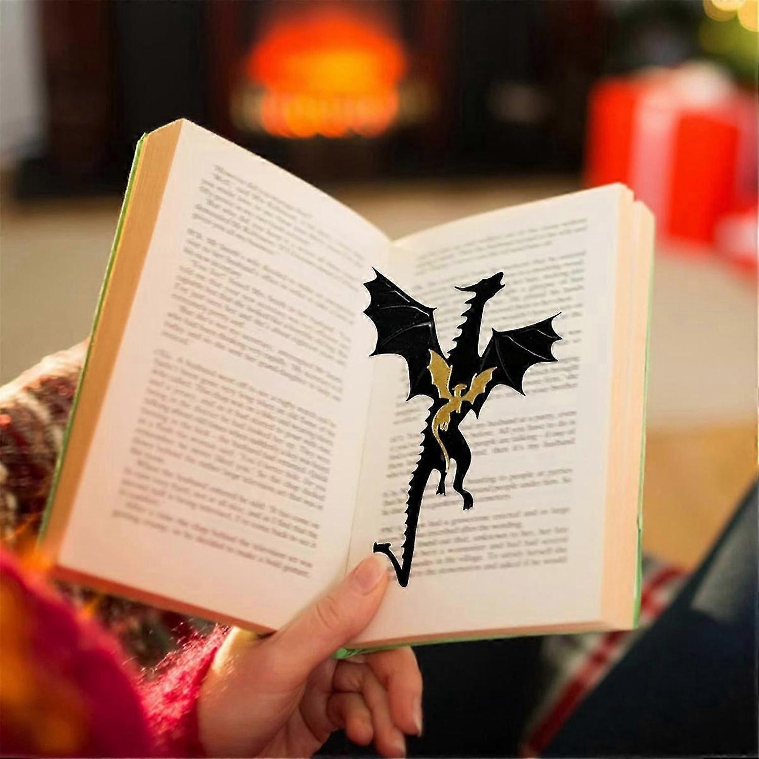 Gothic Style Four-Winged Dragon Cloud Sun Bookmark