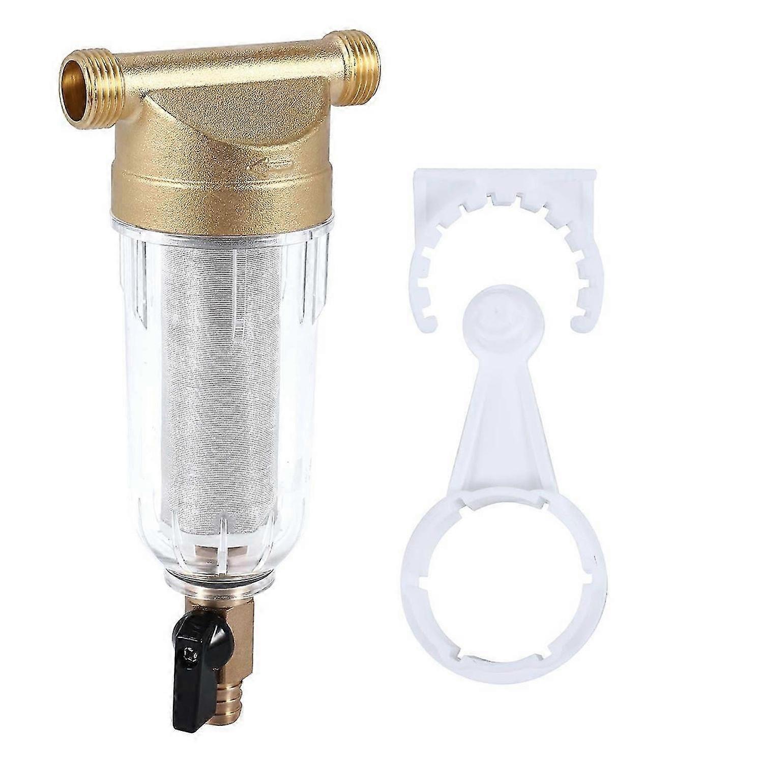 4 Split-Mouth Water Filters Front Purifier Copper Lead Pre-Filter Backwash Remove Rust Contaminant S