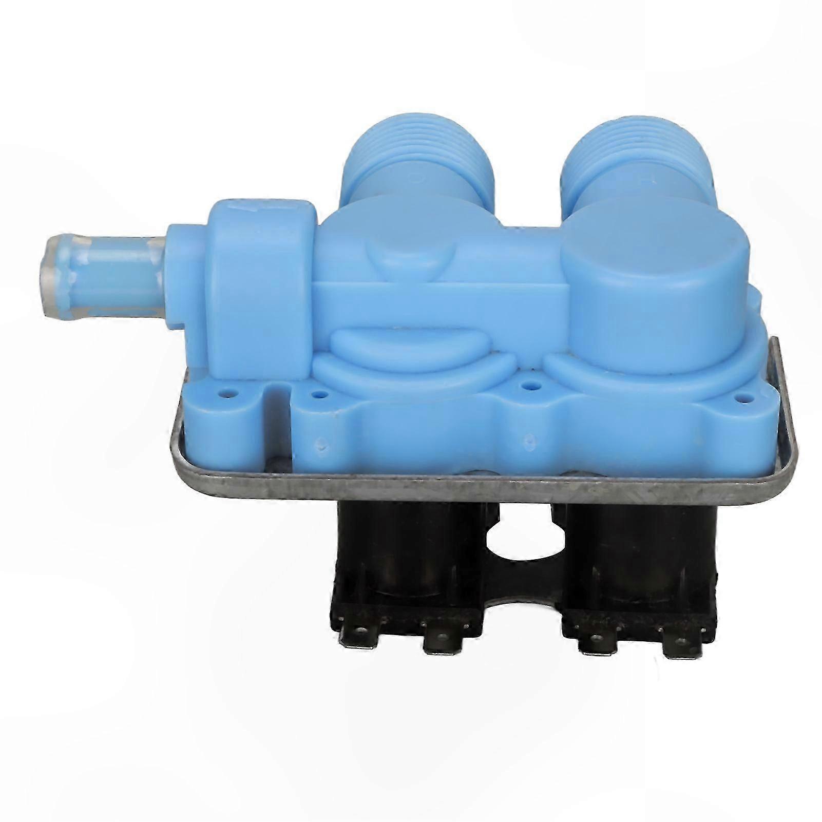 Blue Double Head Water Inlet Valve for PP Washer Replacement, 110-120V, Compatible with 205613 WP358276