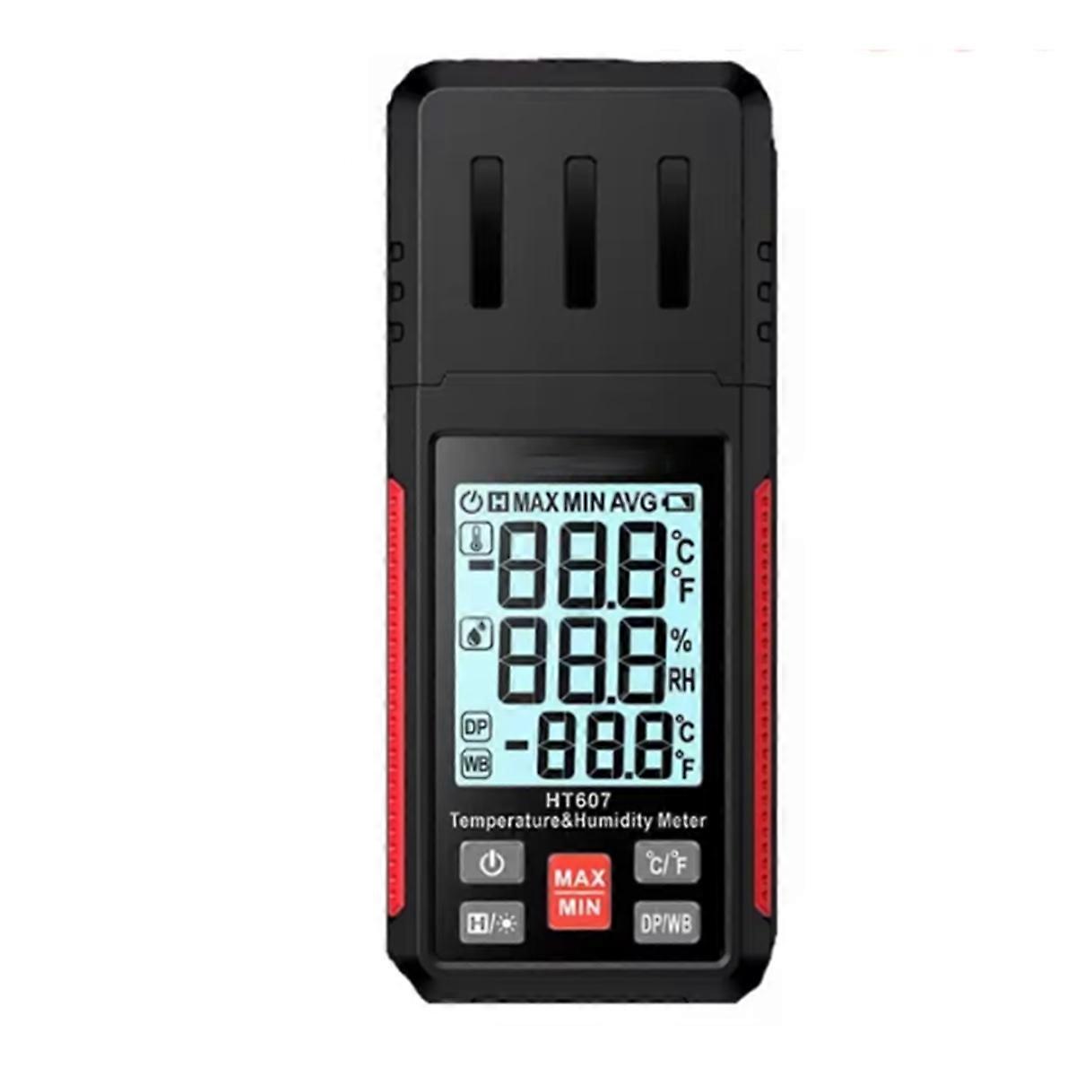 HT607 Digital Temperature Humidity Meter High Digital Hygrometer with Ambient Dew Point Humidity Meter
