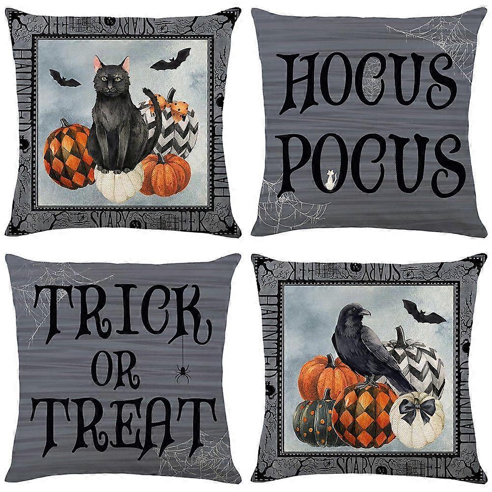 Sady halloweenských polštářů na pohovku Halloweenské povlaky na polštáře Funny Scripting Domácí dekorace Povlaky na polštáře na pohovku (45x45cm)