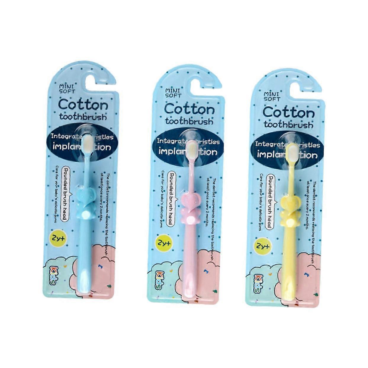 Toothbrush 3Pack Kids Soft Bristle Manual Toothbrushes For Year Olds Elephant Design