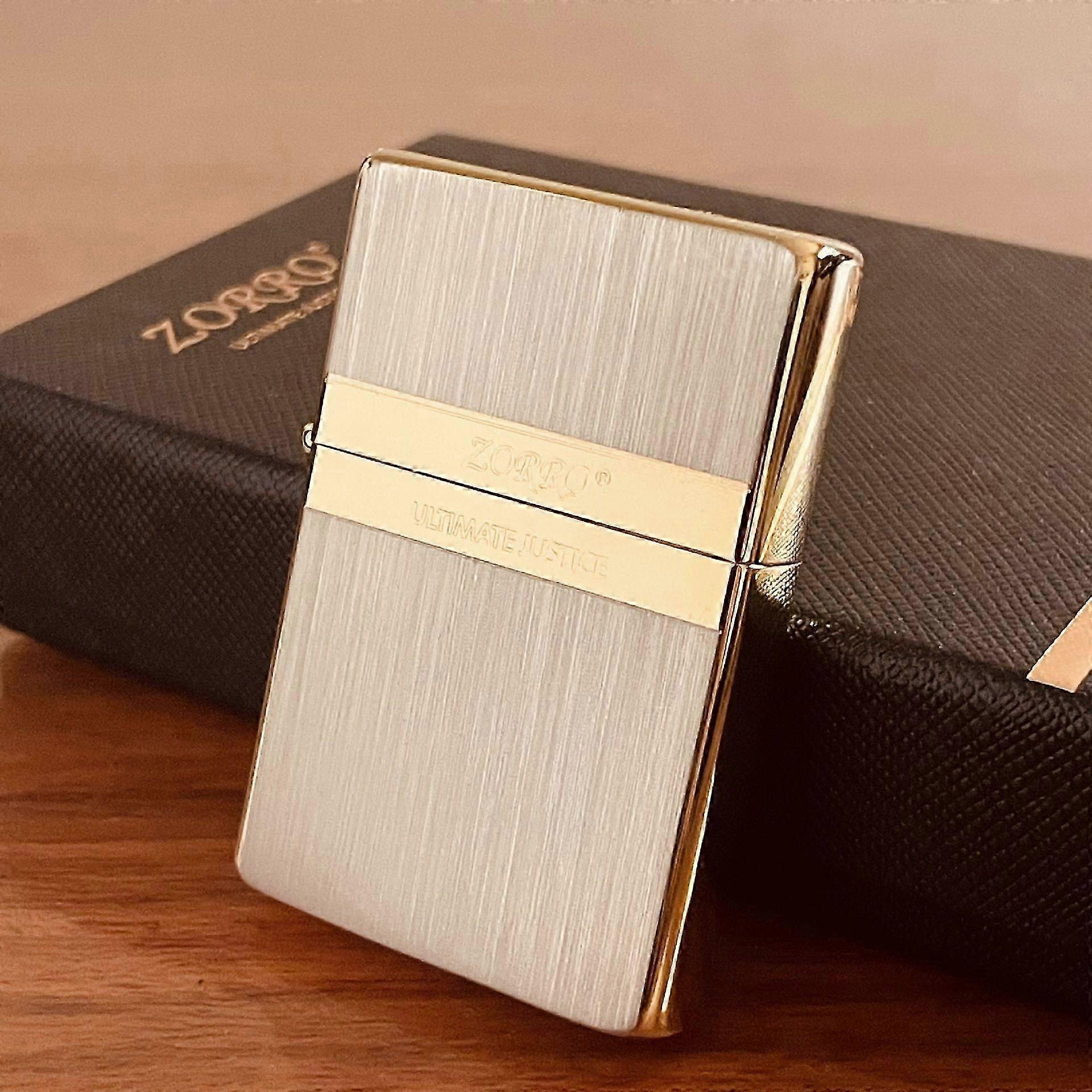 suitable for brass kerosene windproof lighter, ultra-thin square angle classic design