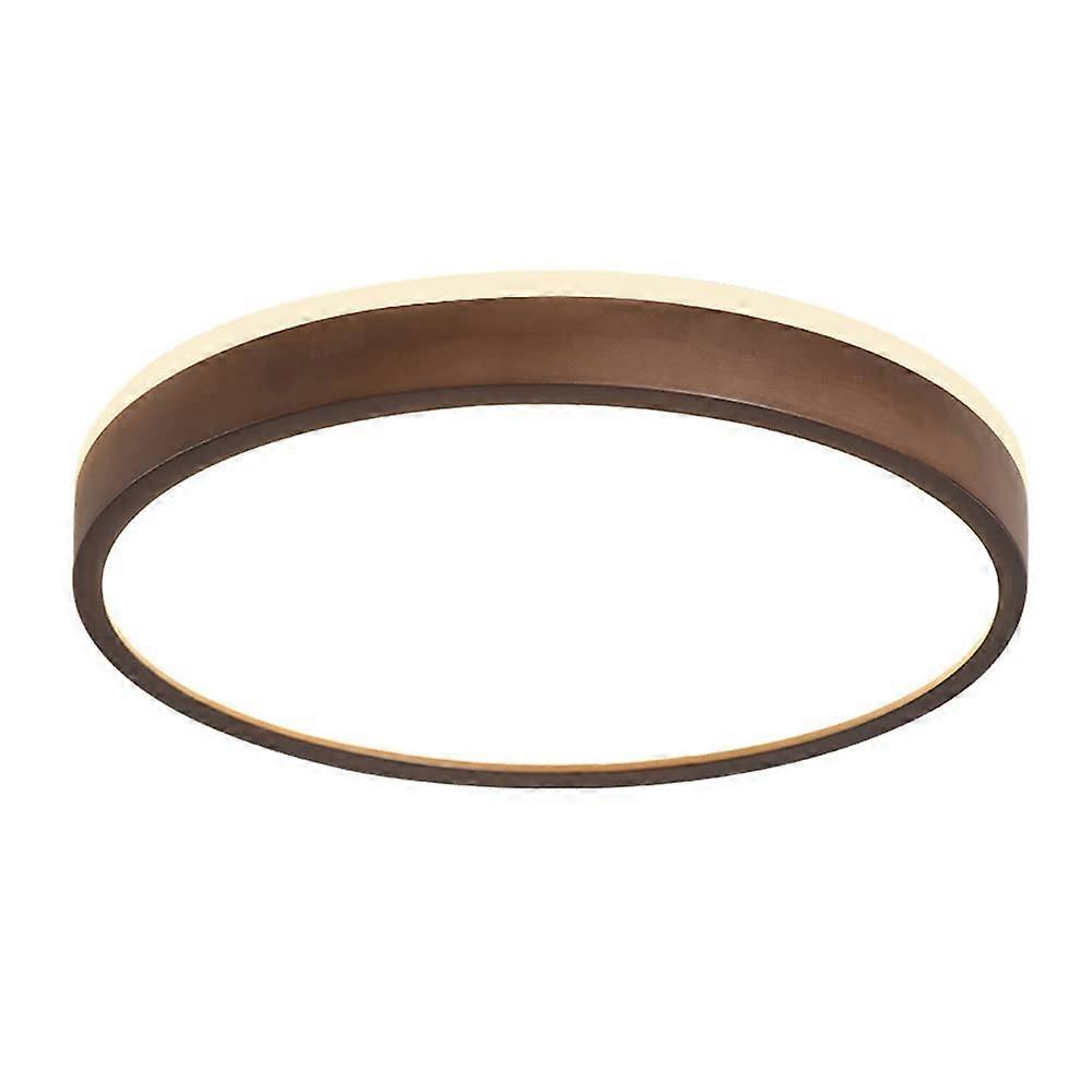 White Light 6000K Flush Mount Ceiling Lamp, 40Cm Acrylic Shade Industrial Energy Saving Round Panel Lighting