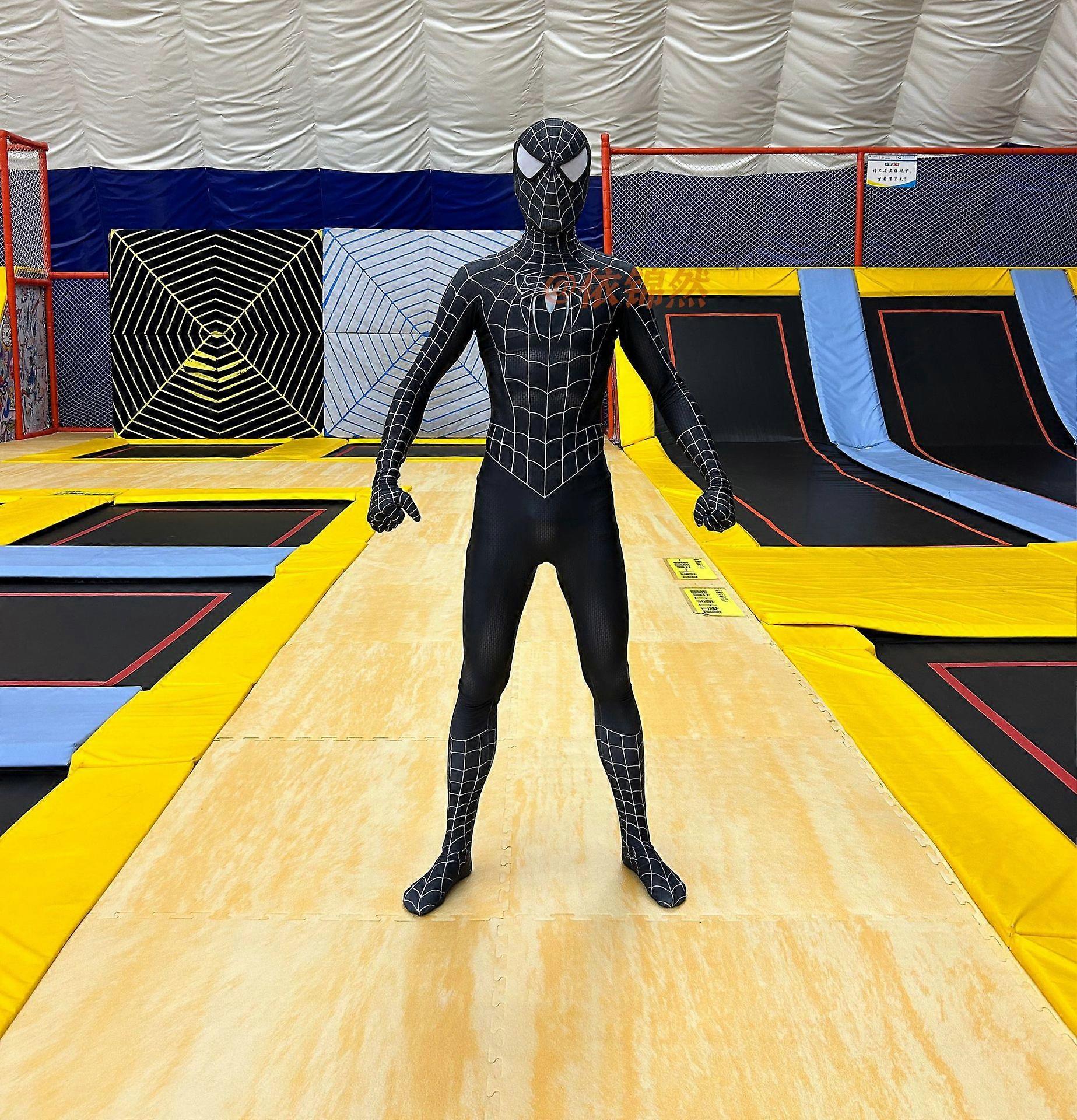 Full Body Spandex Stretch Costume Cosplay Suit Digital Print School Style Black Spider 3 Edition Multi-Size