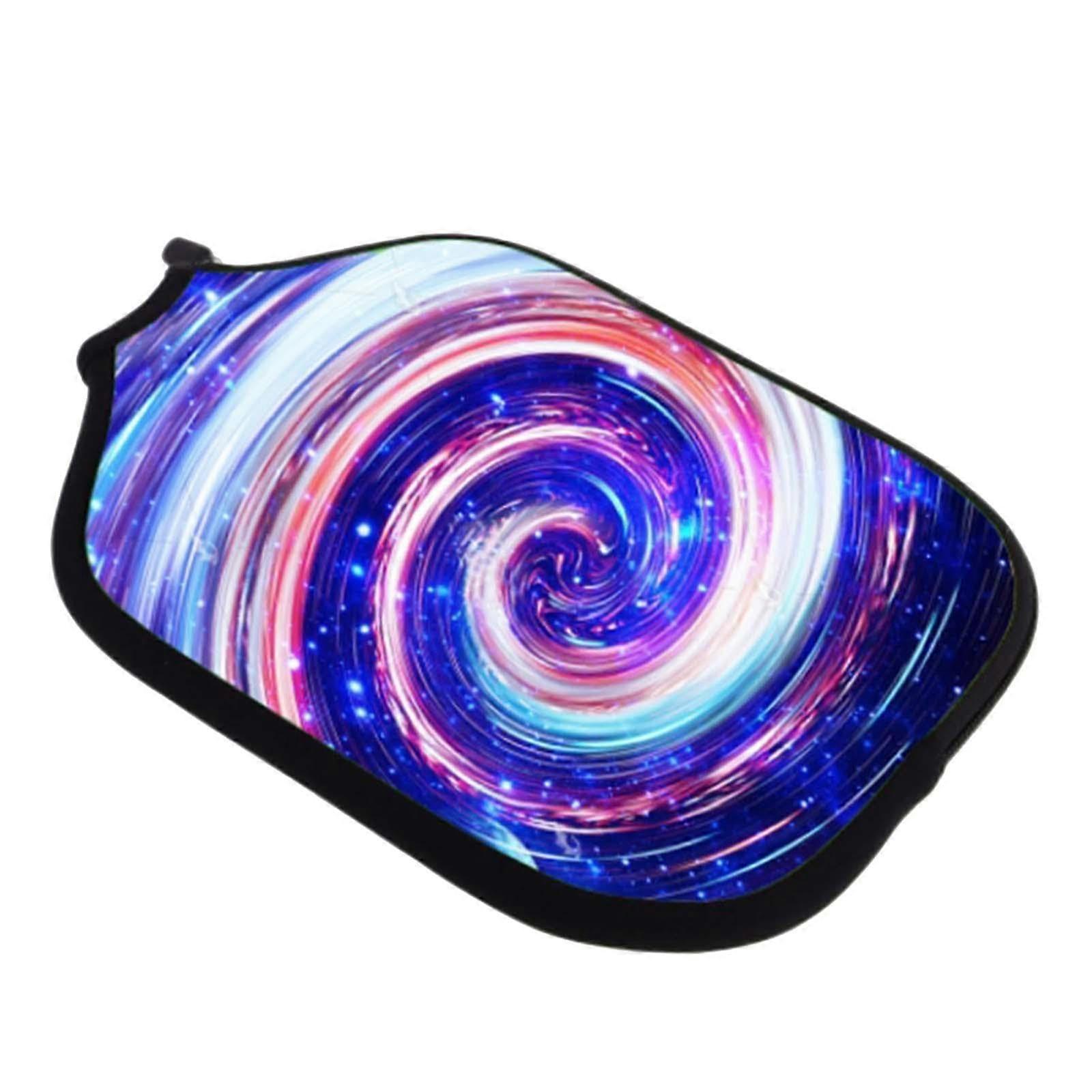 Rackets Sleeve Holder Waterproof Pouch Case Neoprene Pickleball Paddle Cover Colorful Swirl 20x30cm