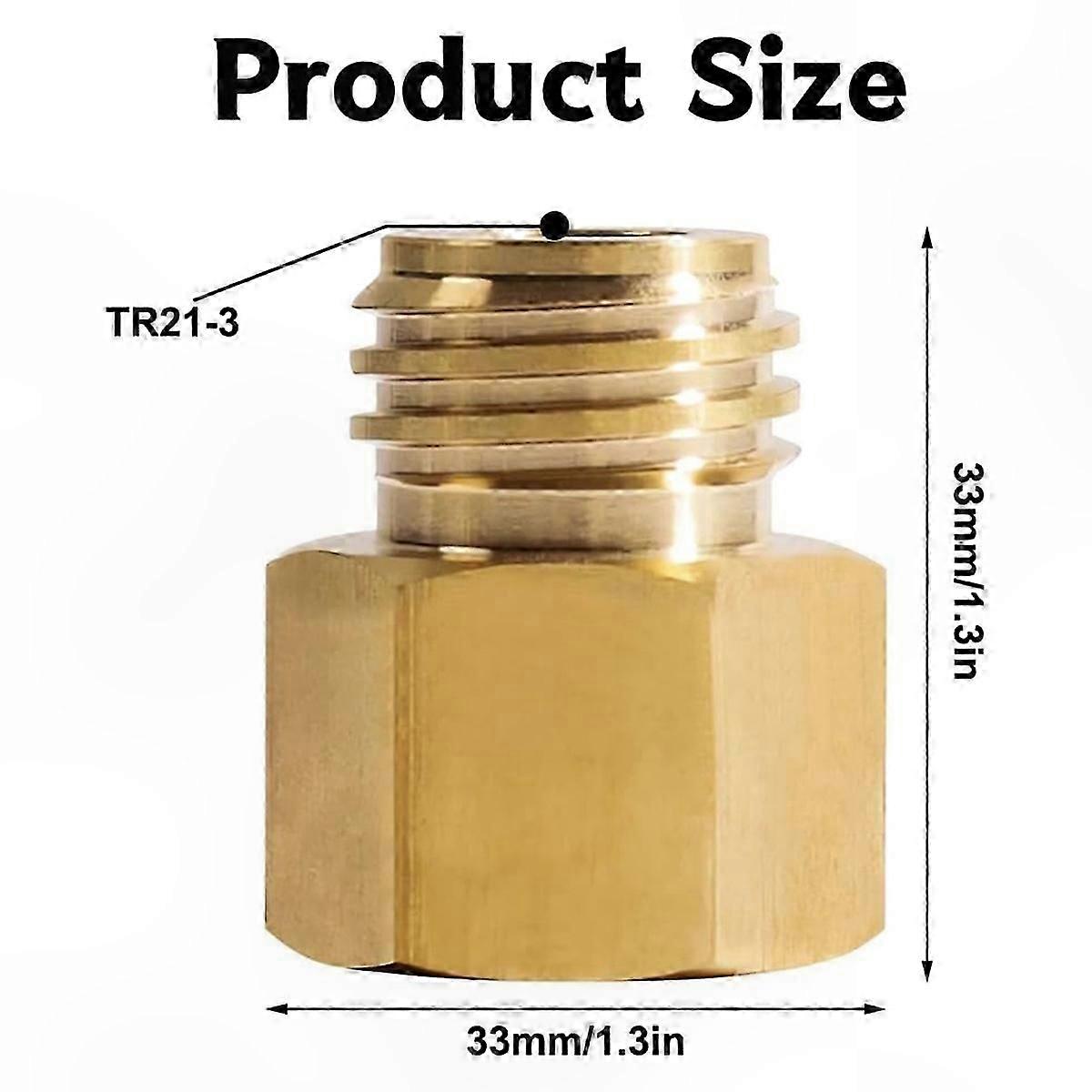 Adapter for CO2 Cylinder Compatible with Quooker Cube TR21-4 and TR21-3 Tanks, Brass Material for Reliable Performance