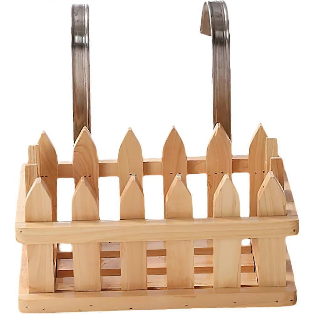 Creative Shower Basket Wooden Storage Basket for Bathroom Use 2Pcs