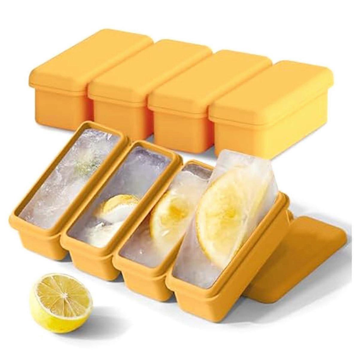 Outdoor Ice Block Molds for Whiskey, Yellow