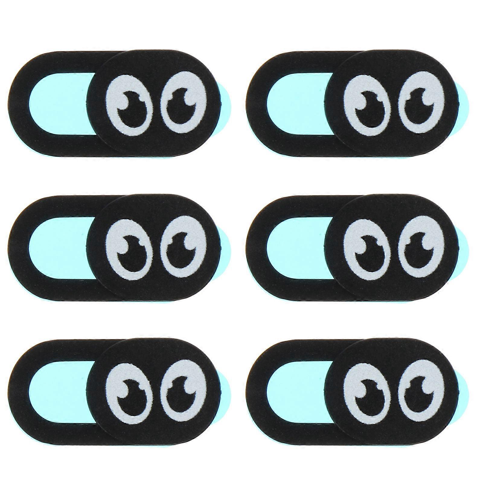 Camera Cover Slide for Tablet Privacy Protection 6Pcs Black Set