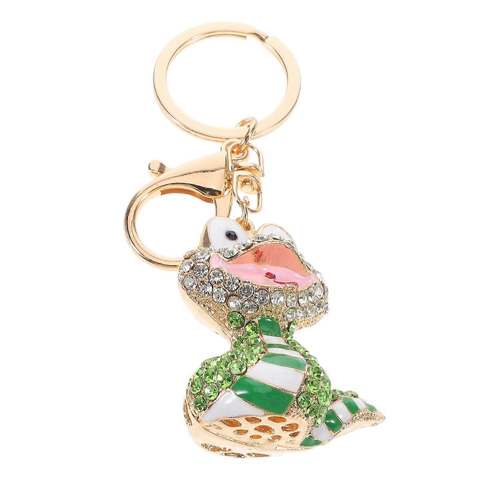 5Pcs Cute Snake Keychain Accessory Zinc Alloy Handbag Ornament Ideal For Car Keys House Keys All Occasions