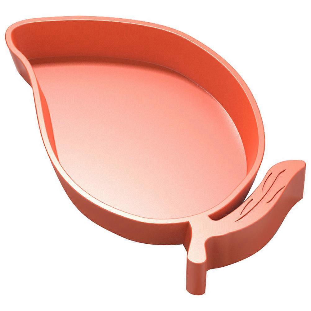 Gecko Feeding Dish Reptile Food Plate for Home Plastic Orange
