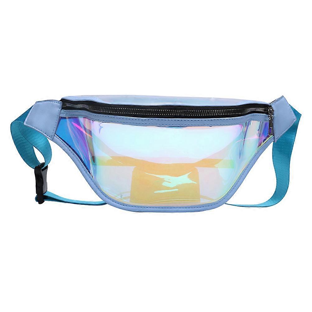 Waist Pouch Transparent Fanny Pack for Storage 2Pcs Blue