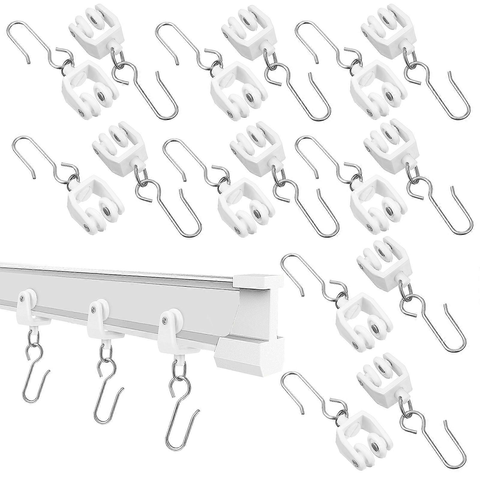 Curtain Track Gliders with Hooks for Curtain Track Rollers 90Pcs