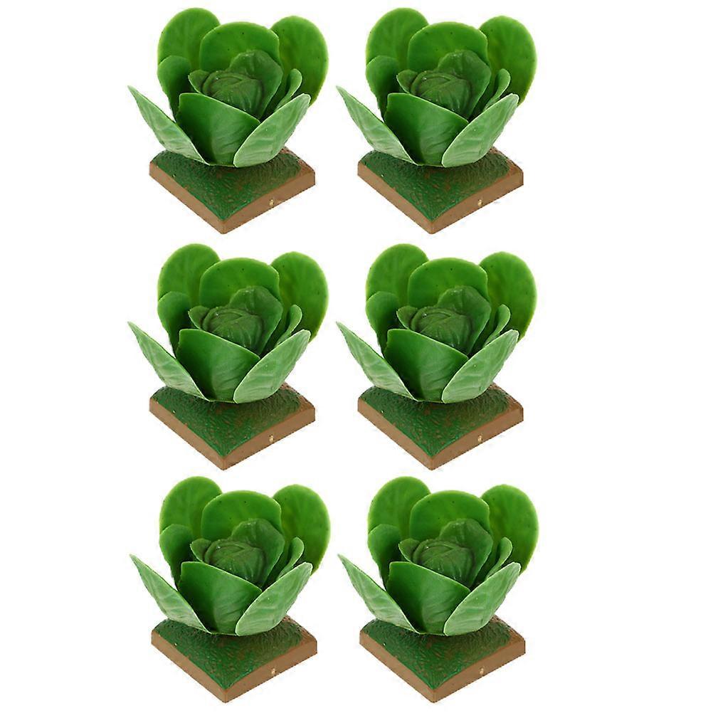 Cabbage Model Toys For Children Indoor Play Simulation 6.5X5.5X5.5CM Green Decorative 12 Pcs