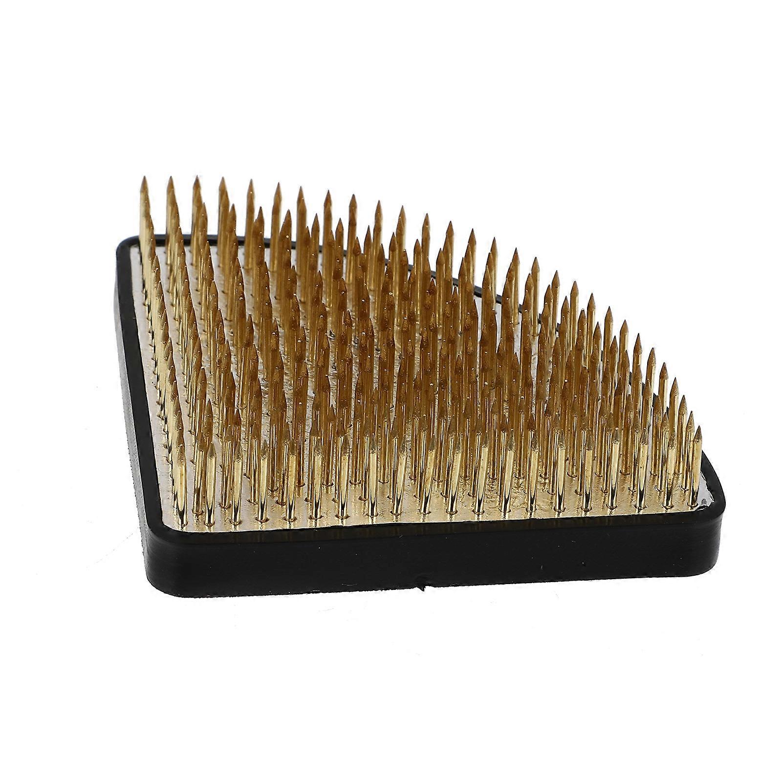 Flower Arranger Flower Fixation Base for Decoration with Copper Needle Stand
