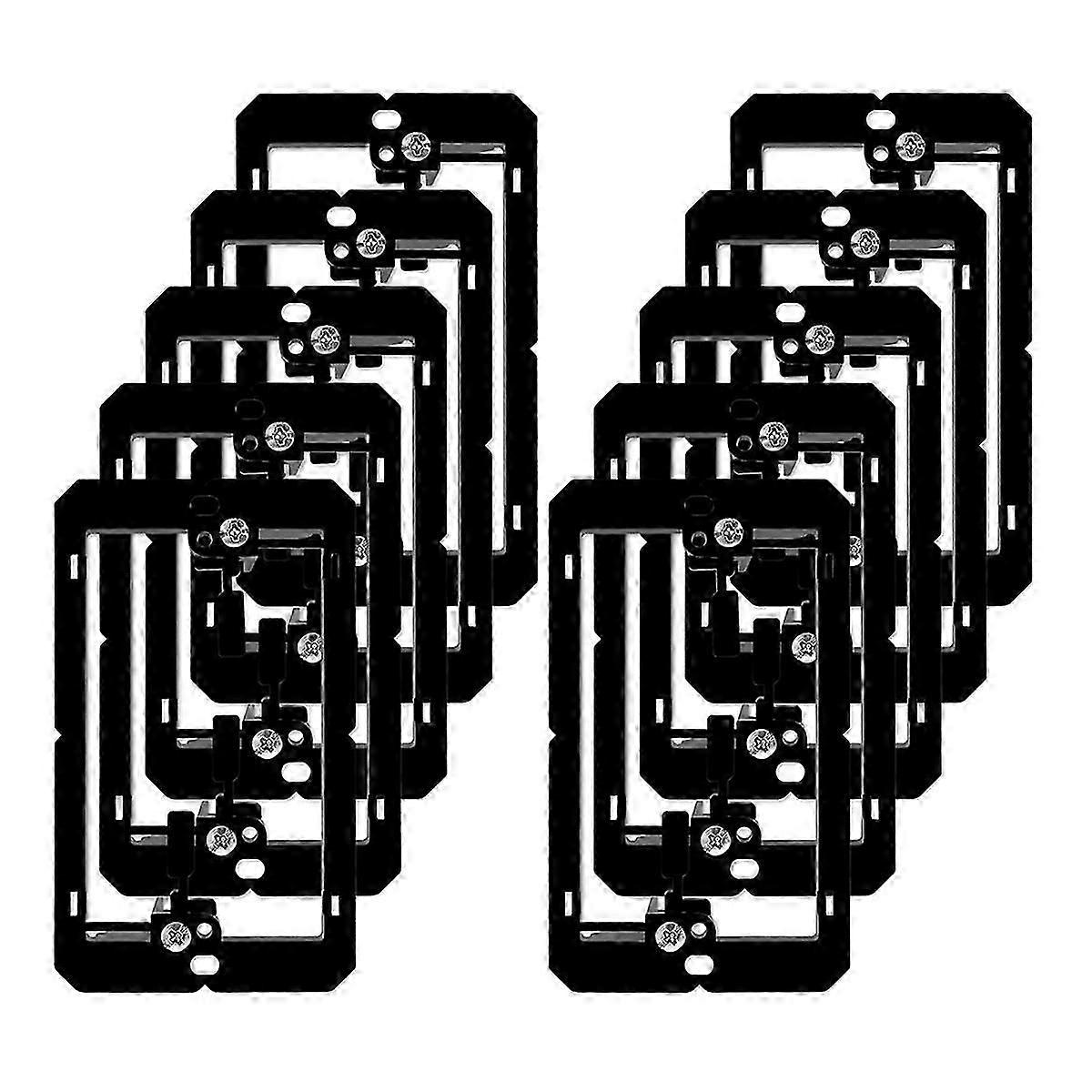 Low Voltage Box Single Gang Wall Plate 10 Pack, Mounting Bracket