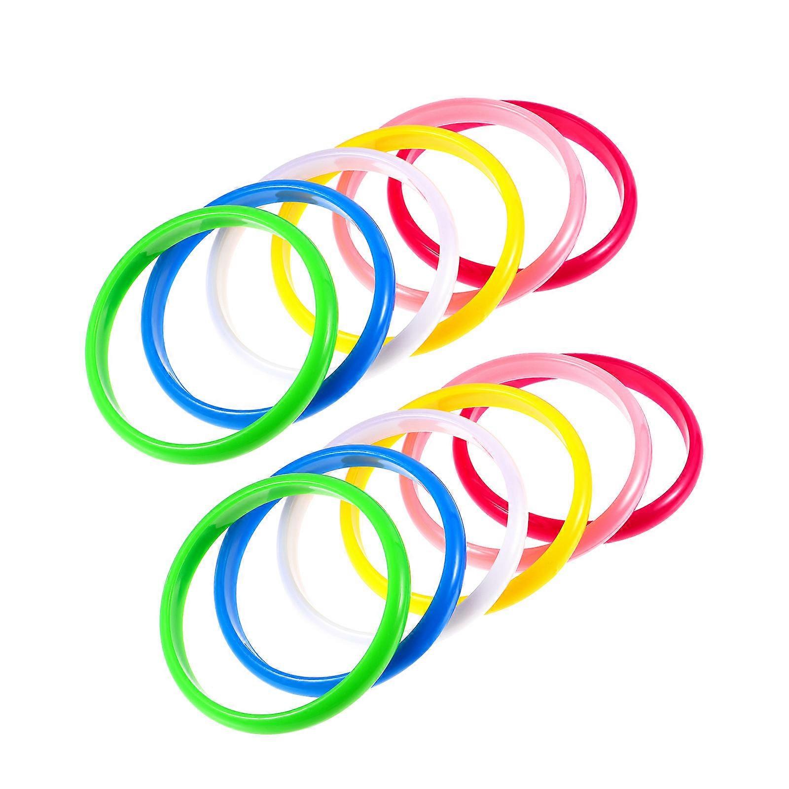 Plastic Bangles for Kids Decoration 4Pcs Multicolor Resin Bracelets