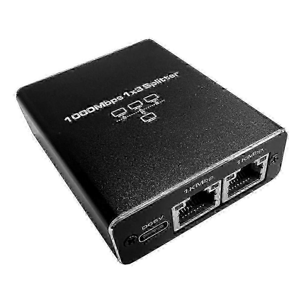 High Speed Gigabit Ethernet Splitter RJ45 Splitter 1 to 3 Connections 1000Mbps Supports Cat5/5E/6/7/8