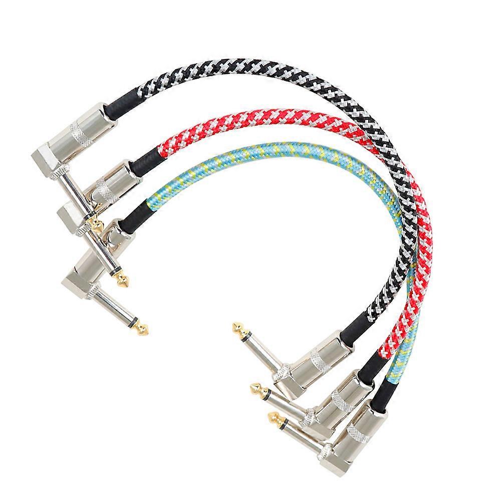 Assorted Color Guitar Effect Cable for Instrument Connection 9Pcs Set