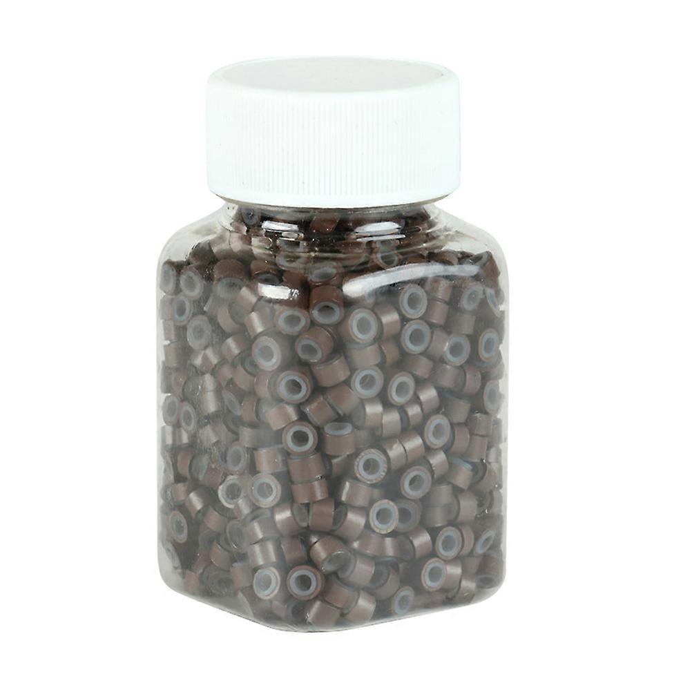 Dreadlock Crochet Hook Wig Braiding Beads for Decoration 1000Pcs Brown