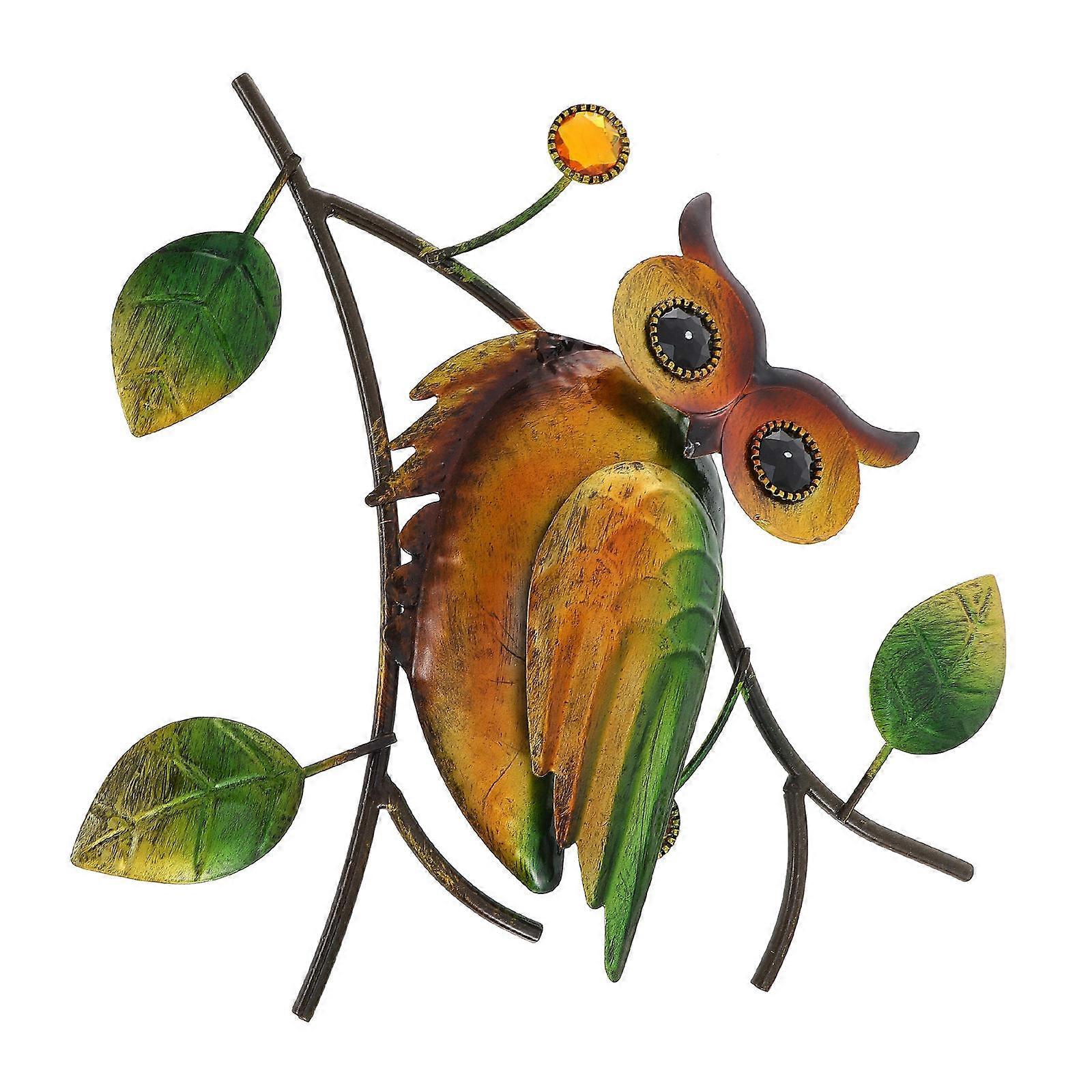 Owl Wall Sculpture Iron Art Decor for Wall Hanging 5Pcs Set