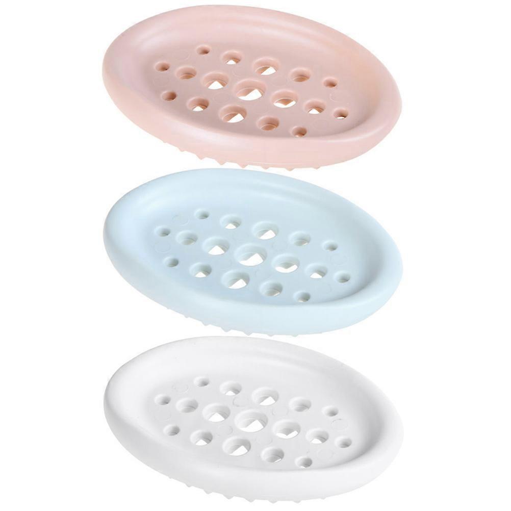 Plastic Soap Case Silicone Soap Container for Storage 9Pcs Bathroom