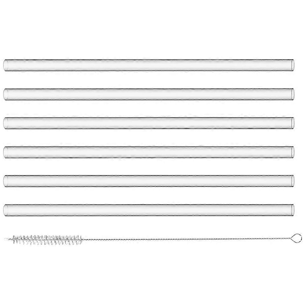 Easy Cleaning Silicone Straws With Brush For Themed Parties And Daily Use Reusable Drink Accessories 6-Pcs