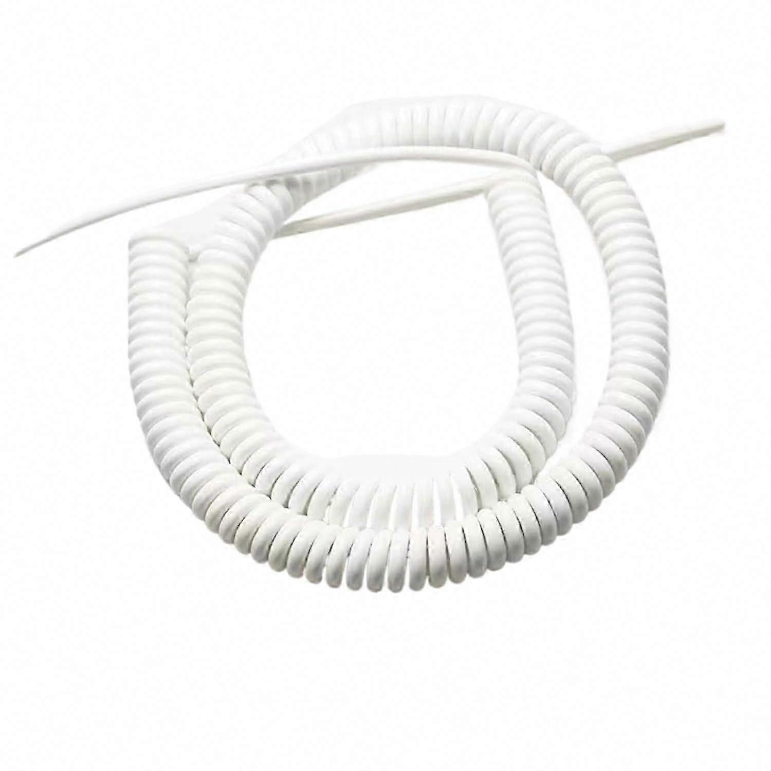 Spring Power Cord, Coiled Extension Cord, 15AWG 5M Expandable Spring Cable White
