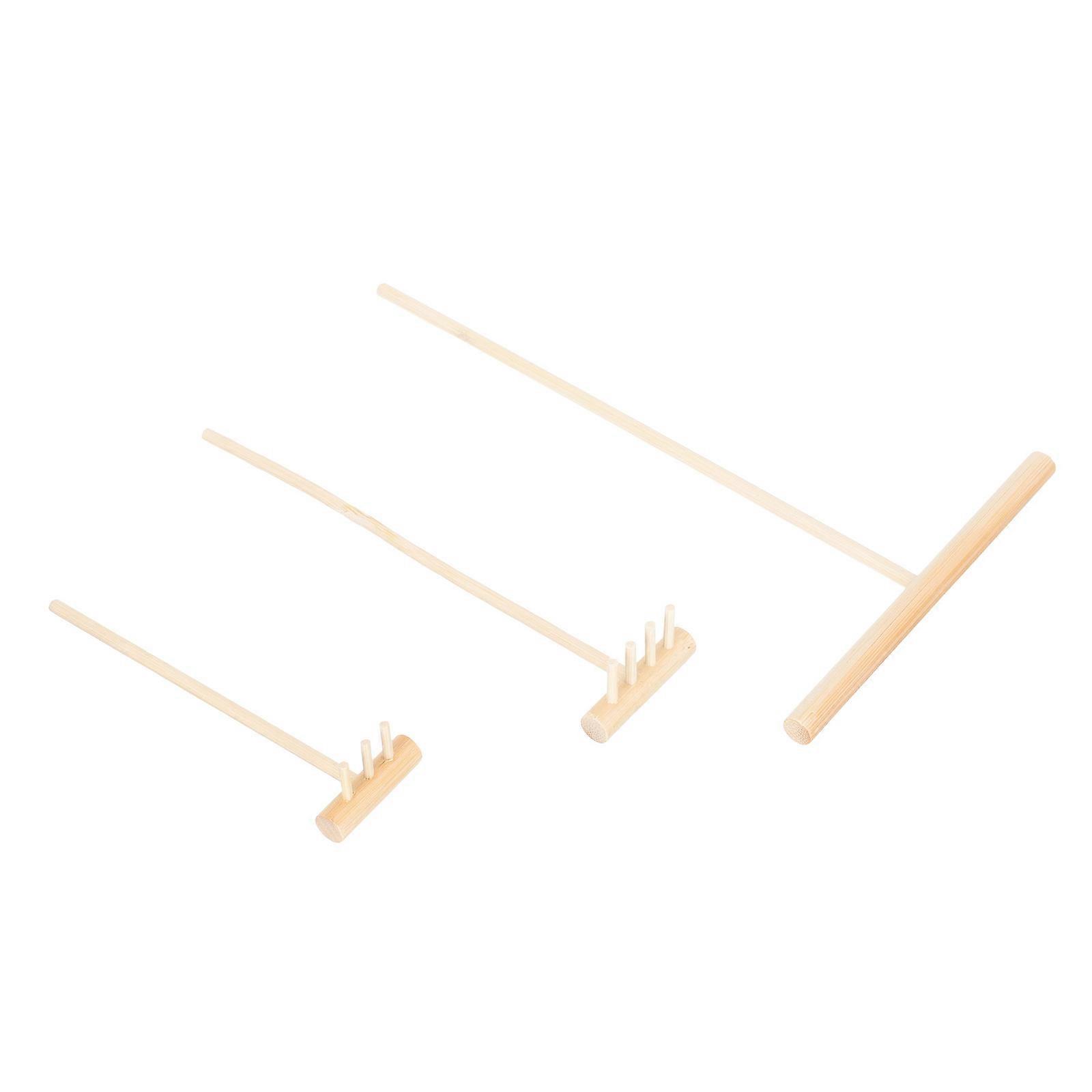 Sand Rake Tools Diy Sand Table Rakes Adults Meditation Bamboo 3Pcs Pattern Creation