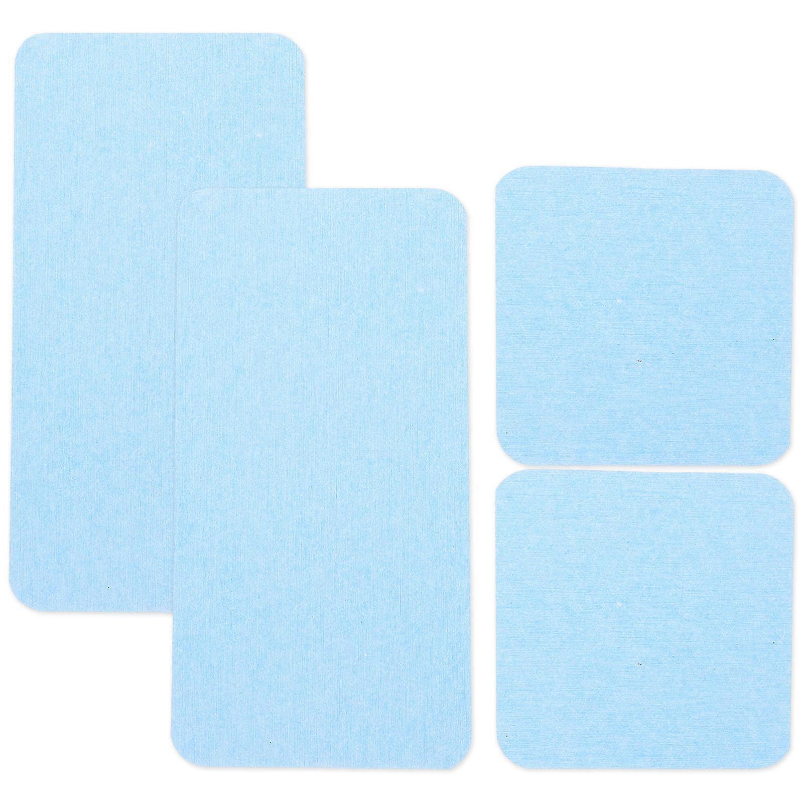 Moisture Absorbing Coasters 4Pcs For Bathtub Use 8x8cm Blue Flat Style Excellent For Soap Drying