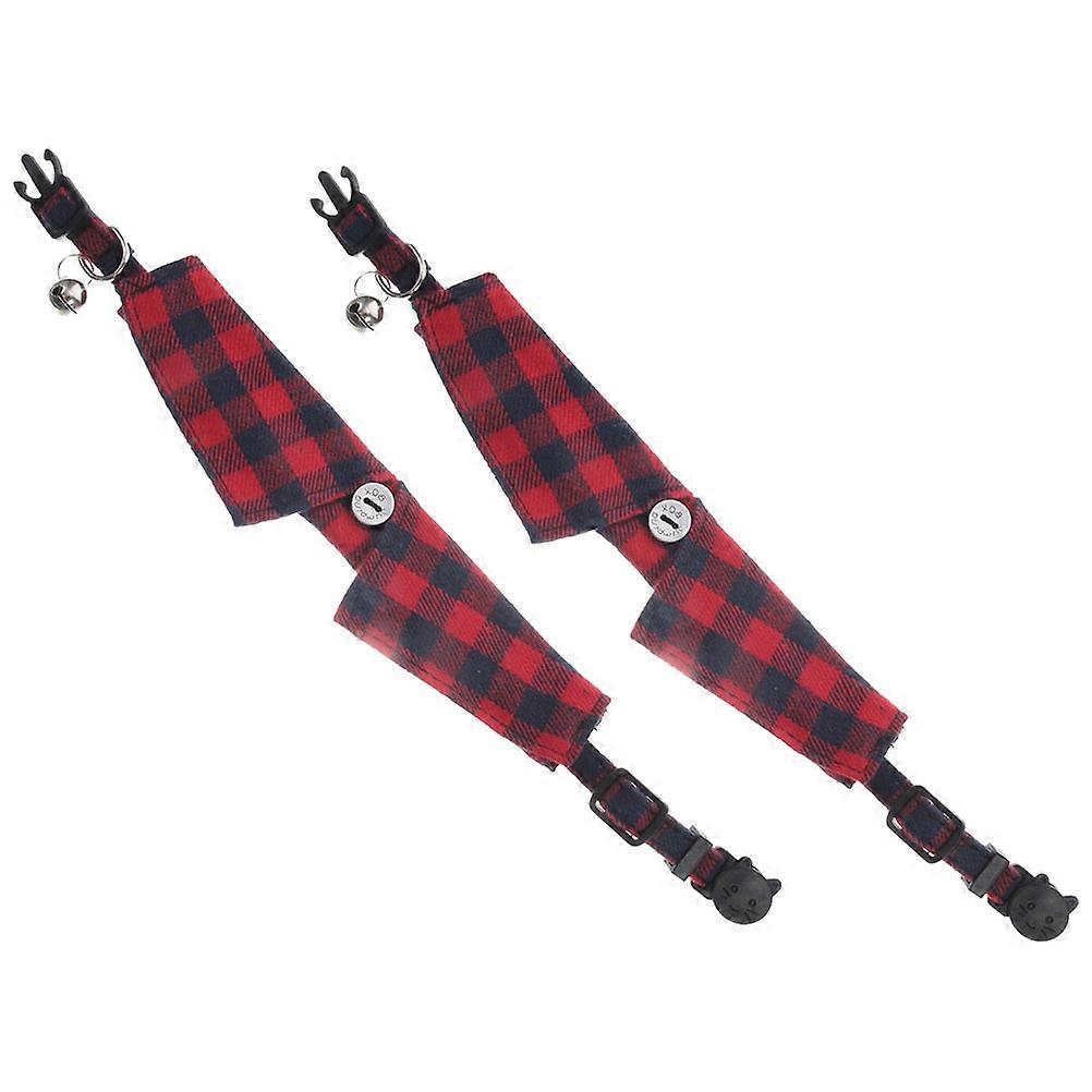 Adjustable Cat Collar Small Pet Collar with Bell 8Pcs Cloth Material