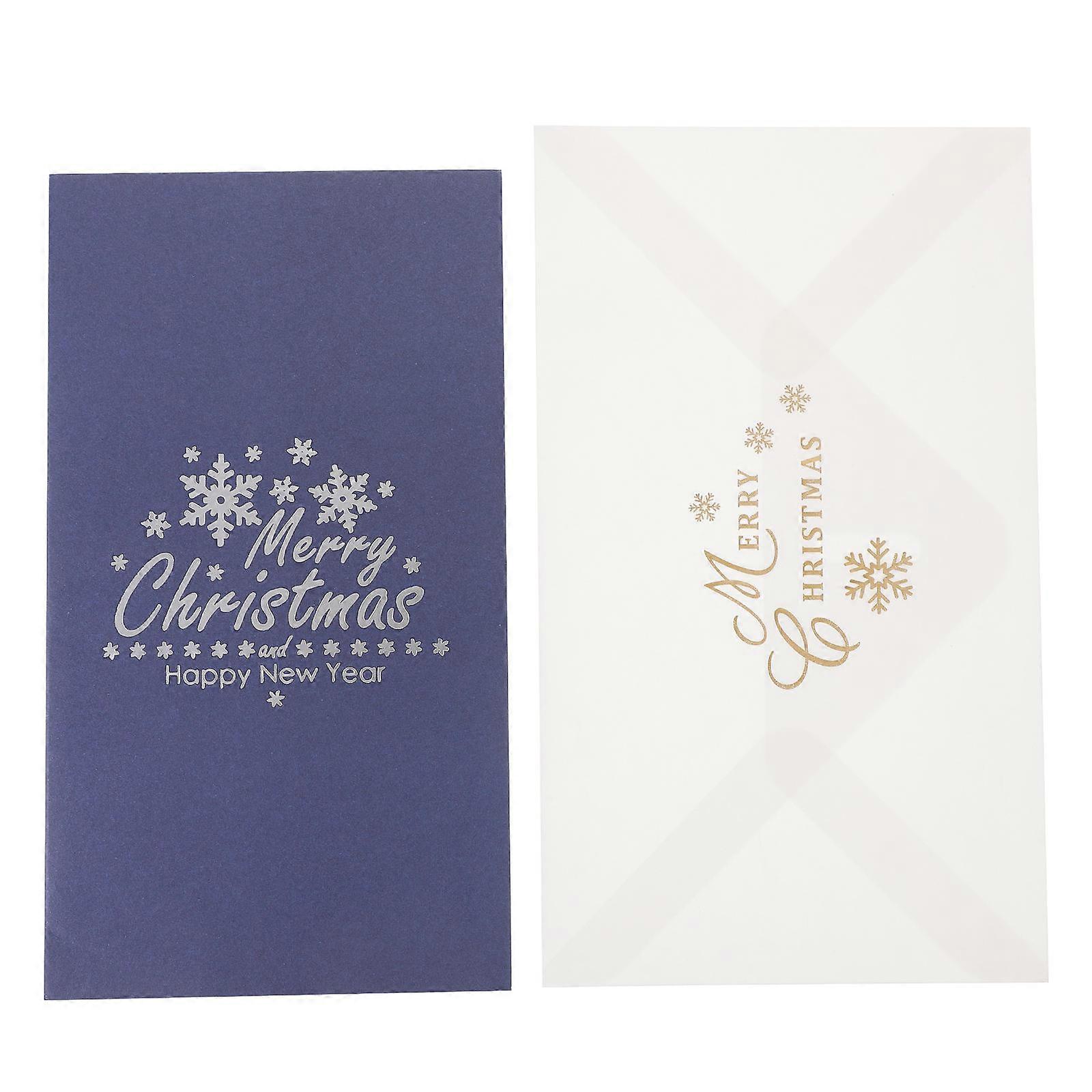 Handmade Christmas Tree Pop-up Greeting Card For Birthdays Assorted Color Classic Design 5Pcs